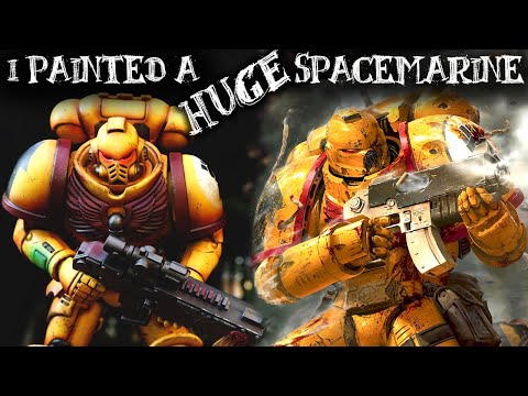 How I painted a HUGE Space Marine!!! McFarlane Primaris action figure