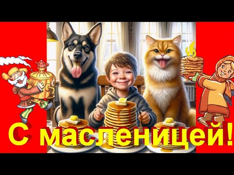 С Масленицей🎁песня и красивая видео открытка с Масленицей🎁🍯красивое пожелания видео поздравление