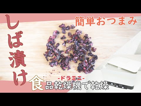 【乾燥させるだけ濃厚おつまみ】しば漬けを乾燥（ドラミニ）