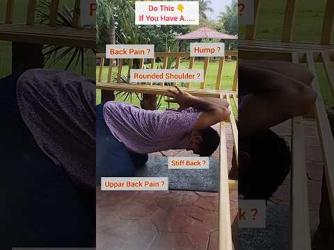 Stretches for Back Pain / Rounded shoulder🔥 #yoga #backpain #badposture #stretching #backstrength