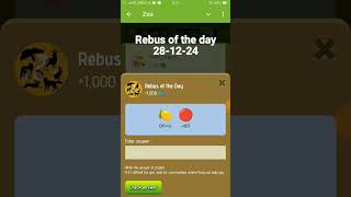 28 December Rebus of the day!!  zoo airdrop