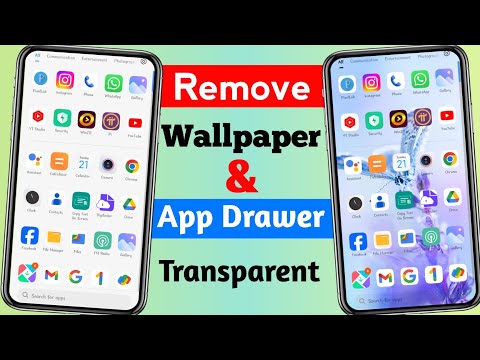 App Drawer Transparent And Remove Wallpaper | Transparent App Drawer