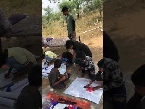 !! Poster making by HNM childrens!! Masti time ✌️#viral #shortsvideo #education #sukoon #support 🙏