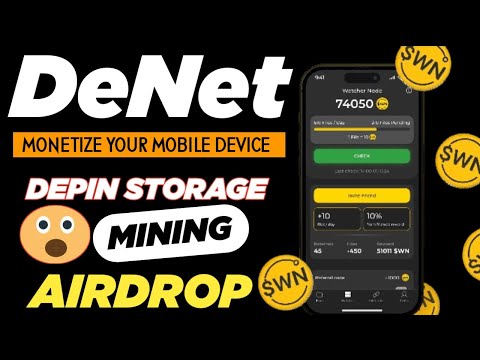 DeNet Airdrop - Run Mobile Node Earn Rewards // Denet Airdrop - Depin Storage Project