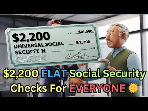 $2,200 FLAT Social Security Checks For Everyone:  Are You Excited?  🌞