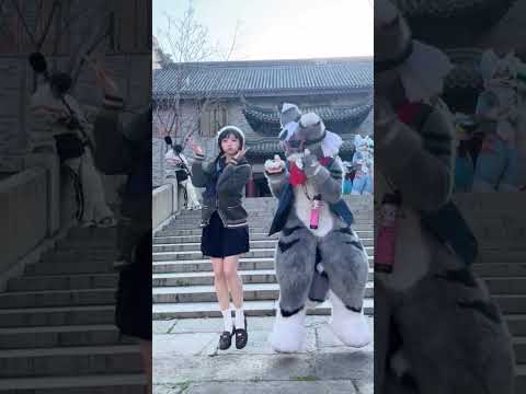 #WolfOREZ and my friend@梓樱酱那个字念zi #dance #FATE ~ Again~😂#gidle #kpop #fursuitcommunity