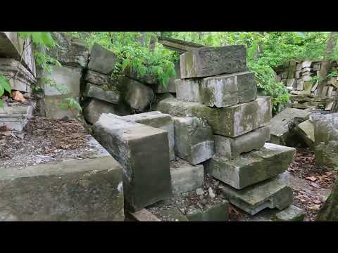 U.S. Capitol Stones Abandoned in the woods.