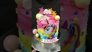 Unicorn theme cake#cakeforgirls #cakeforsweetdoll #Beautifulbirthdaycake # cakeforboys #cakeformen #