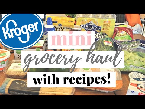 MINI GROCERY HAUL from Kroger includes recipes for your next dinner! Family of 3 with prices🛒