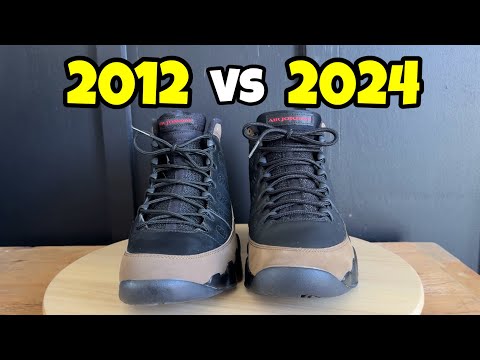 Air Jordan 9 Olive Comparison 2024 vs 2012