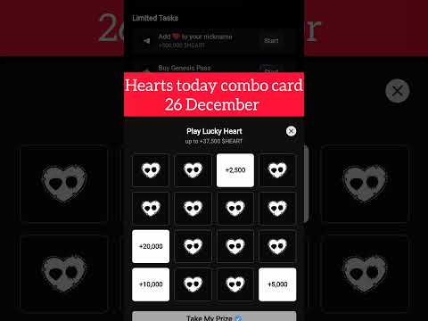 Hearts 26 December combo card