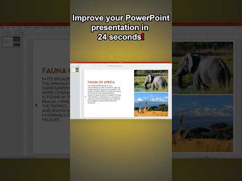 In just 24 seconds, make your PowerPoint presentation better! #powerpoint #inspiration #animals #ppt