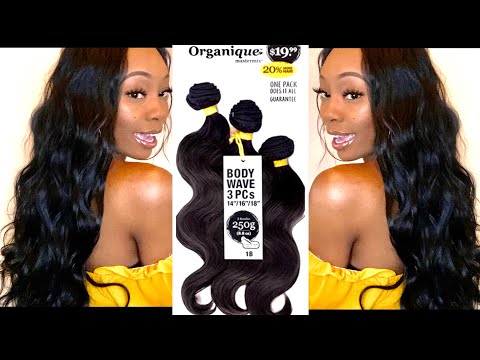 START TO FINISH AFFORDABLE  QUICKWEAVE FT. SHAKE N GO ORGANIQUE MASTERMIX BODYWAVE HAIR REVIEW