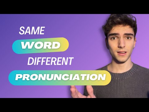 Same WORD different PRONUNCIATION! 🗣️