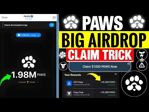 Paws Airdrop Earn $100-300 | Paws Big Airdrop Claim | Paws Listing Date