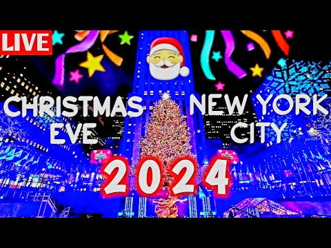 🎅 CHRISTMAS EVE 2024  New York City LIVE 🎄 Times Square, Rockefeller Center, Bryant Park & more ✨️