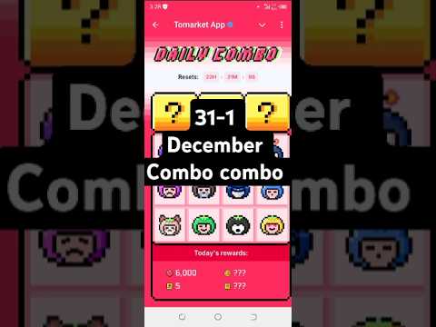 Tomarket daily combo today 🍅 | Tomarket 31-1 December daily combo 🗓️ | Tomarket combo