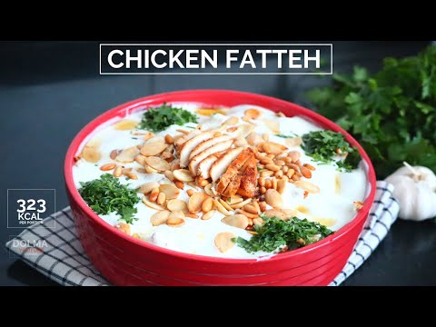 Chicken fatteh - Fatteh with chicken - hummus fatteh with chicken - طريقة عمل فتة الدجاج