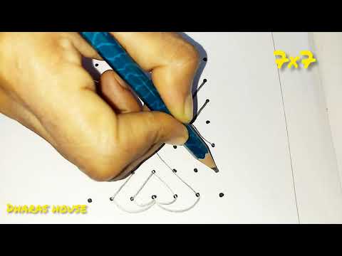 7×7easy muggulu design||simple kolam|7dots kolam||dharas house||#30