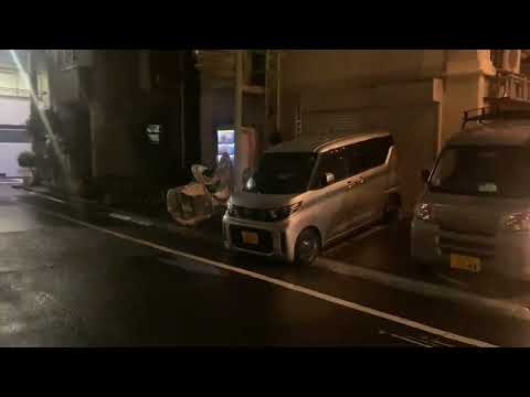 进入梅雨季节的日本关东普通生活区雨天夜晚随拍