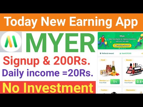 ? Signup= 200₹ New Earning App 2021 || Myer App Payment Proof | Money Earning App | Myer Earning App