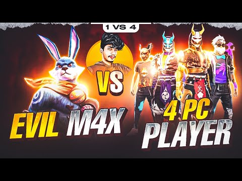 EVIL M4X vs 4 PLAYERS || FREE FIRE TAMIL || KO LIVE