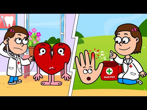 Boo Boo Song - Broken Heart Song - Kid's Songs and Nursery Rhymes - Healthy Habits - Funny Cartoon