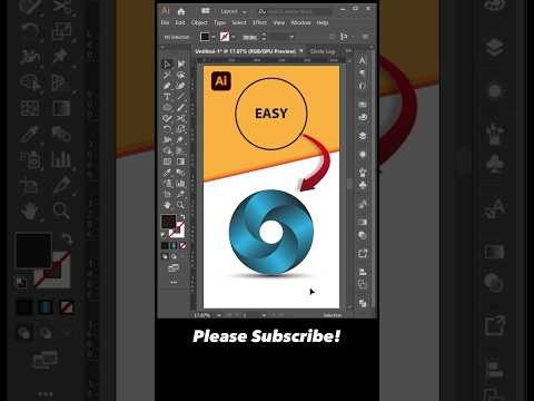 How to make Circle Logo in Adobe Illustrator #illustrator #graphicdesign #shorts