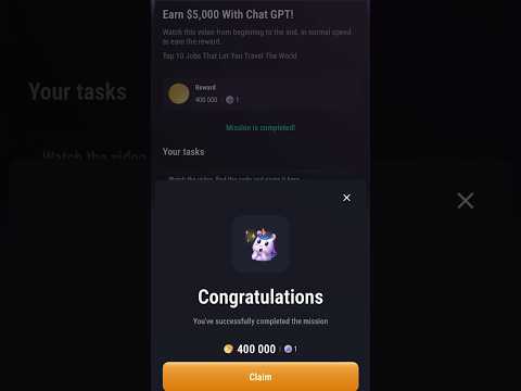 Earn 5000 with chat GPT tapswap code #tapswap #chatgpt #earnfromhome #freecryptoairdrop #crytonews