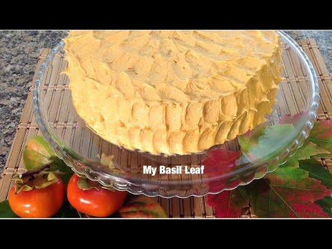 How To Make Persimmon Cake-ButterCream Icing-Baking Food Recipes