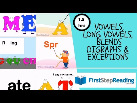 Long Vowels, Vowels, Digraphs, Exceptions, Blends Kindergarten, First Grade, @FirstStepReading