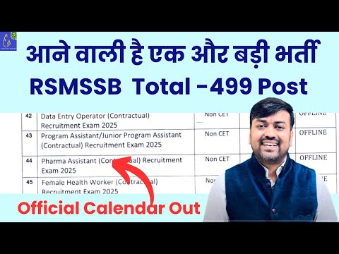 Upcoming Govt. Pharma Vacancy Total 499 Posts RSMSSB | UPUMS Pharmacist Vacancy Admit Card Download