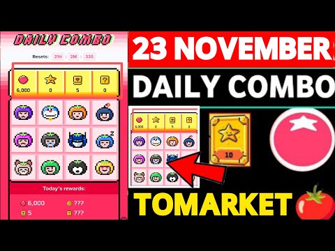 🍅Tomarket Airdrop Combo 23 November| Tomarket Daily Combo Today | Tomarket Secret Combo Today