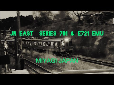 JR東日本 701系＋E721系 走行シーン (JR EAST Series 701 + E721 EMU ,at MIYAGI  JAPAN)