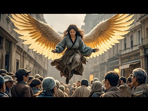 The beggar grew golden wings when she fell off the building. She turned out to be a goddess!