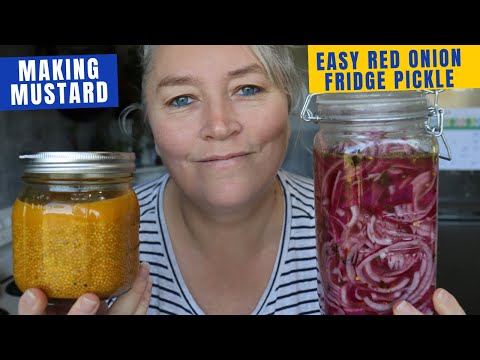 Let's make the Red Onion Fridge Pickles | Also start some Mustard | Homemade Condiments