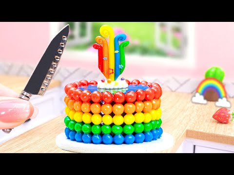 🌈Satisfying Miniature Cake Decorating ideas with Chocolate🌈Amazing Mini Rainbow Cake Dessert Video