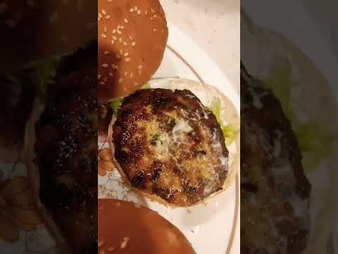 Homemade chapal kabab burger 🍔