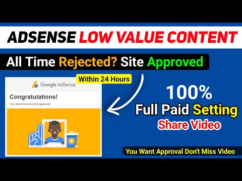 Google Adsense Low Value Content - 100% FIXED ✅️ Full Method | Google Adsense Approval Kaise Lein