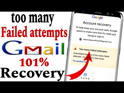 Too Many Failed Attempts Gmail || Gmail Too Many Failed Login Attempts | Gmail Account Recovery 2023