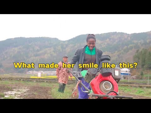 What made her smile like this?#agricultural #agriculture #machinery #branch #farming #nature