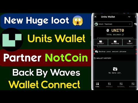 Units Wallet Airdrop | Units Wallet Telegram bot | Pi Network عملتہ | Units Wallet Connect