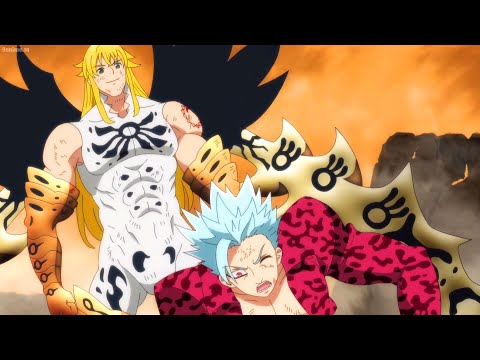 七つの大罪の血みどろの戦い | The Demon King took over Meliodas' body and the battle at Camelot