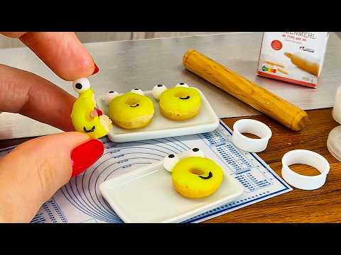 AMAZING, funny FROGGY Donuts / mini cooking / mini food / tiny kitchen / ASMR