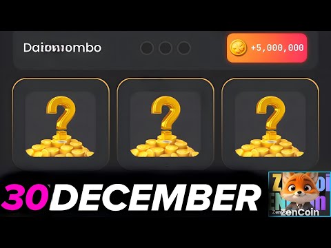 Zen coin daily combo 30 December | Zen coin today combo cards 30 December | Zen coin airdrop