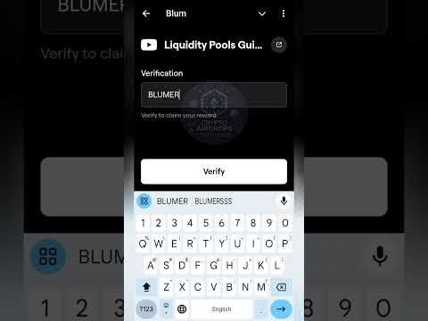 Liquidity Pool Blum Video Code #tap2earn #bitcoin #crypto #learn2earn #earncrypto #ethereum #trend