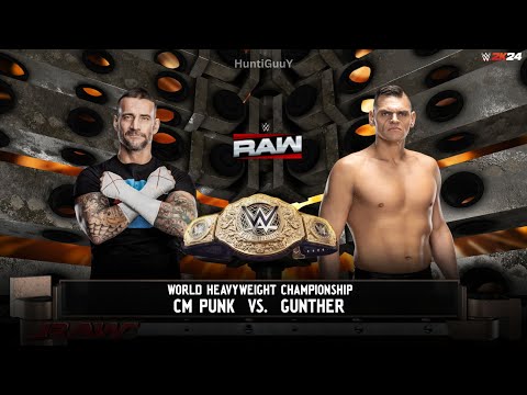 CM Punk vs Gunther WWE World heavyweight championship - WWE Monday Night RAW Netflix FULL MATCH