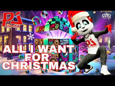 All I Want for Christmas 🎁 Hip-Hop Holiday Lyric Video for Kids | Pj Panda Remix | X-mas Lyric Video