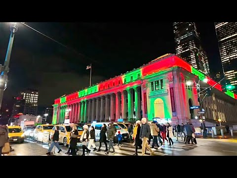 New York LIVE Christmas Eve Night in Manhattan Tuesday (24 December 2024)