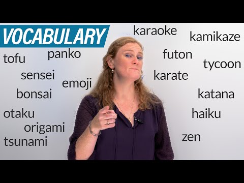 16 English words that come from Japanese: karaoke, origami, tsunami, tofu...